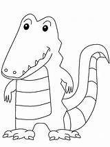 Crocodile Coloring Pages Animals Drawing Color Print Animal Crocodiles Australia Cartoon Kids Printable Sheet Alligator Book sketch template