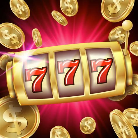 slot machine banner vector casino luck word big win  lottery poster illustration sports