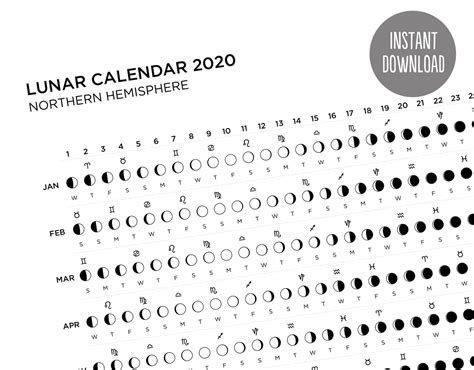 lunar calendar printable printable word searches