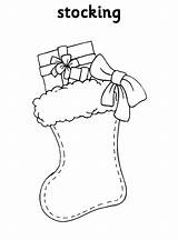 Christmas Stockings Present Coloring Pages Netart sketch template