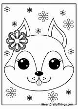 Squirrels Coloring Squirrel Iheartcraftythings sketch template