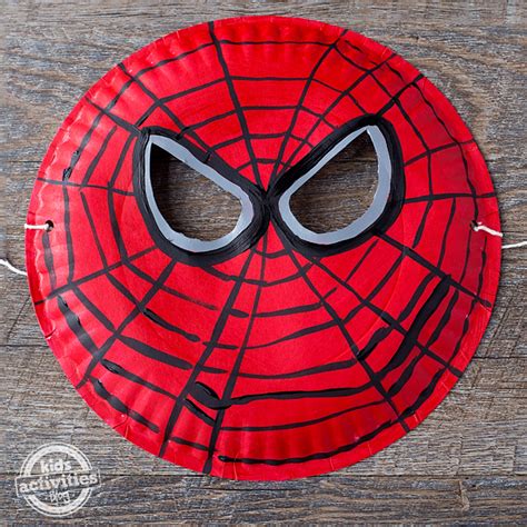 easy   paper plate spider man mask kids activities blog