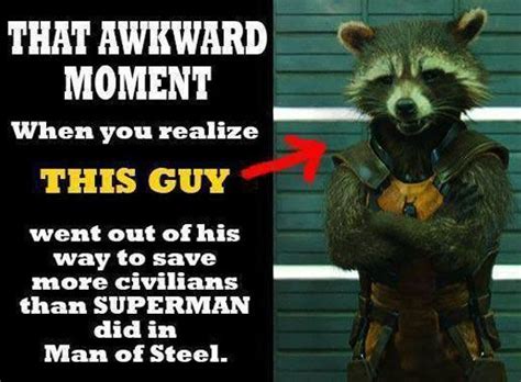 That Awkward Moment When Rocket Raccoon Went Out Of His