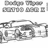 Coloring Car Dodge Pages Daytona Viper Acr sketch template