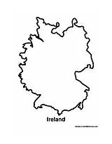 Ireland Map Coloring Pages Irish sketch template