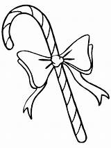 Candy Coloring Cane Pages Bow Printable Kids sketch template