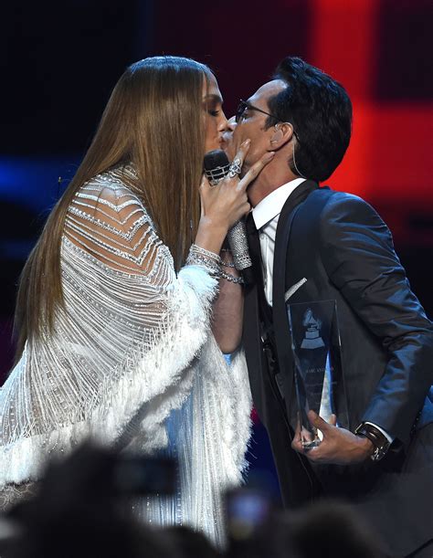 Jennifer Lopez And Marc Anthony Kiss At Latin Grammys