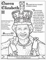 Coloring Queen Elizabeth Getcolorings Books sketch template