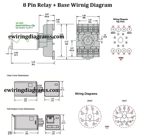 pin relay base wiring diagram dpdt relay diagram