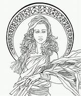 Demeter Nouveau God Coloriage Aphrodite Dess Corn Goddesses Homecolor Ares sketch template