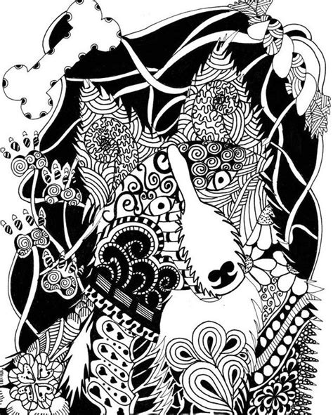 dog zentangle adult colouring page adult coloring pages owl coloring
