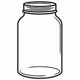 Jar Mason Outline Clip Embossing Jars Crafts Clipart Clear Bottle Worry Wine Colored Cut Stencil sketch template