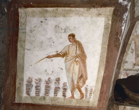 Man And Flowers 3rd 5th Century Ad Fresco Roman