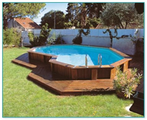 gorgeous  ground pool wood deck kits