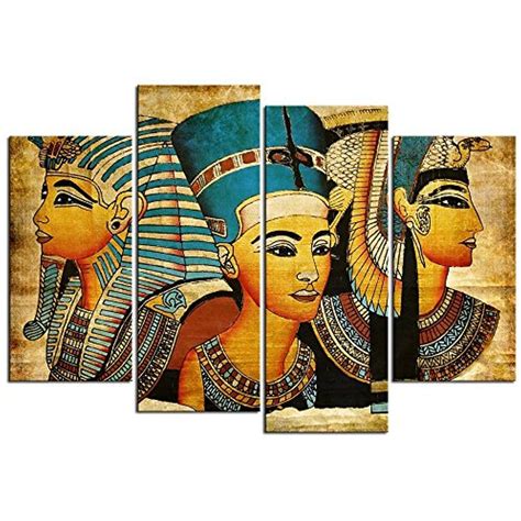 Sea Charm Egyptian Decor Ancient 4 Pieces Canvas Wall Art