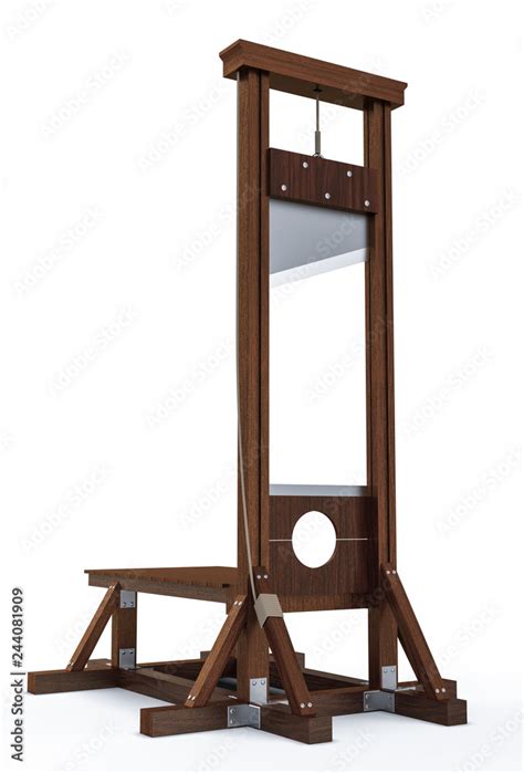 guillotine instrument for inflicting capital punishment by decapitation