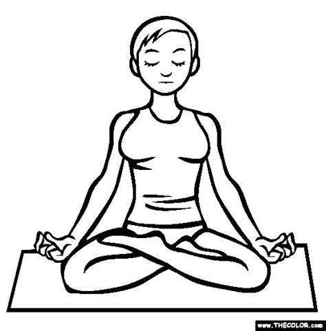 yoga instructor  coloring page  coloring pages
