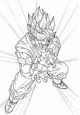 Goku Colorir sketch template