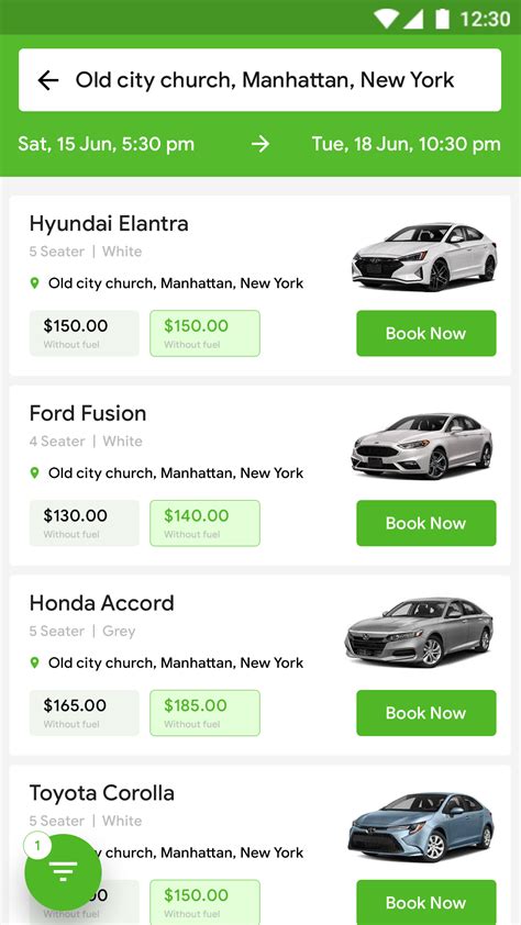car rental booking  driving app ionic marketplace