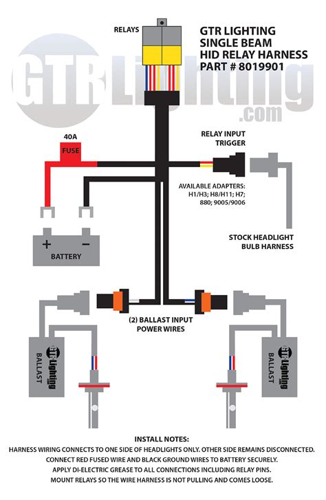 relay harness     install  gtr lighting hid wiring diagram
