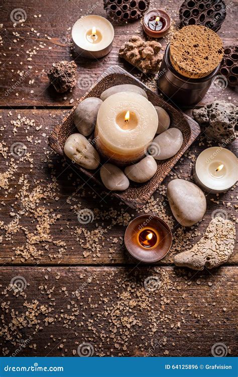 tranquil spa relaxation setting stock photo image  aromatherapy