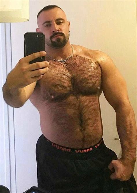 hairy chest sexy muscle mature men bearsandcubs