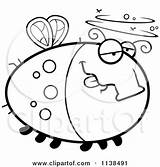 Chubby Drunk Outlined Fly Clipart Cartoon Thoman Cory Coloring Vector 2021 sketch template