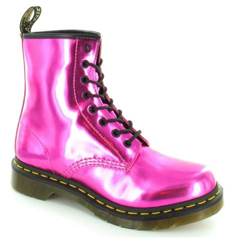 dr martens  womens koram flash metallic ankle boots hot pink womens  scorpio shoes uk