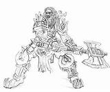 Diablo Barbarian Coloring Pages Male Printable sketch template