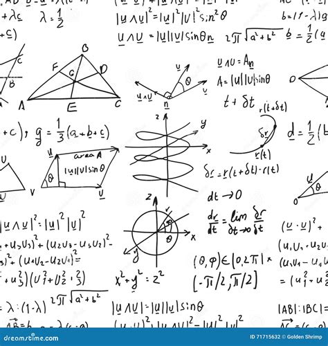 mathematical vector seamless pattern stock vector illustration