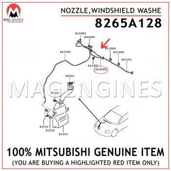 mitsubishi genuine nozzle windshield washer mag engines