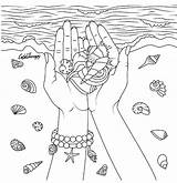 Coloring Pages Seashell Reality Augmented App Color Getcolorings Hands Shells Seashells Getdrawings Printable Pa sketch template