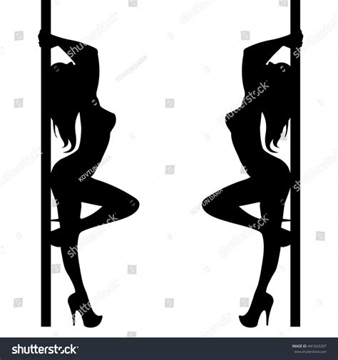 Pole Girl Illustration Dancer Strip Vector Stock Vector 441643207