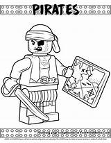 Lego Coloring Pages Pirate Kids Pirates Monkey Movie Party Theme Bricks sketch template