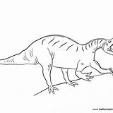 Jurassic Baryonyx sketch template