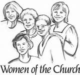 Church Women Clipart Clip Ladies Drawing Group Cliparts Together Lutheran Who Library Lwml Clipground sketch template