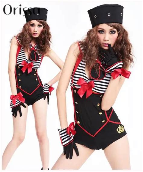 Navy Red White Women Pin Up Sailor Costume Lc8847 Sex Products Sexy
