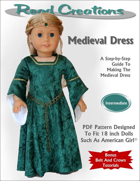 printable  medieval dress pattern  deonalyce