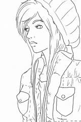 Hipster Ixi Lineart sketch template