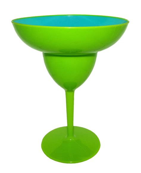 Plastic Giant Margarita Glass 6 5 X 8 5 Inches Green