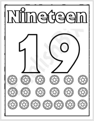 number  coloring page  kids englishbix