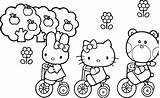 Kitty Coloring Friends Hello Pages Gif Her sketch template