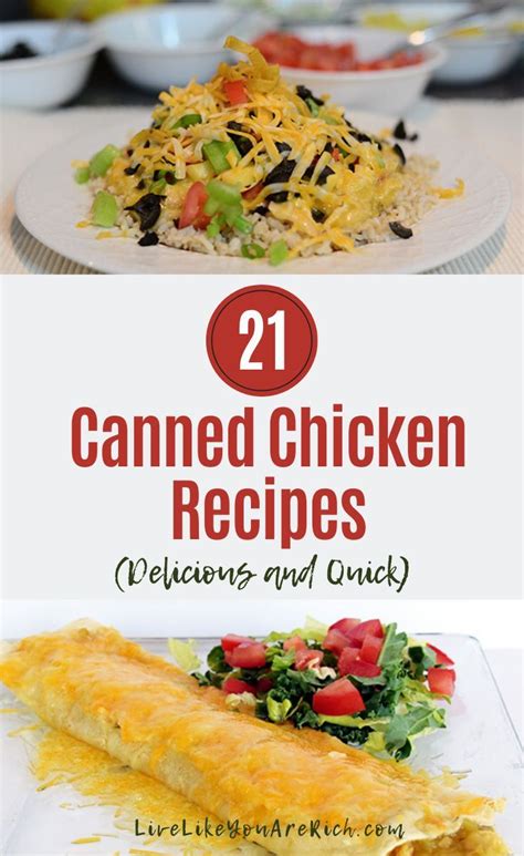delicious  quick canned chicken recipes  chicken recipes