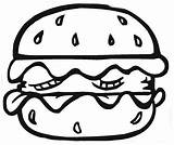 Colorear Hamburguesa Hamburger Sheet Hamburguesas Bread sketch template