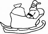 Santa Christmas Sleigh Coloring Clipart Pages His Sled Drawing Cliparts Clip Reindeer Claus Fen Santas Colour Father Draw Slay Colouring sketch template