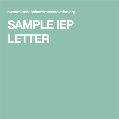 sample iep letter iep lettering special education