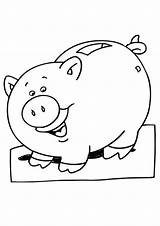 Piggy Bank Coloring sketch template