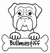 Bullmastiff Coloring Pages Getcolorings Printable Color sketch template