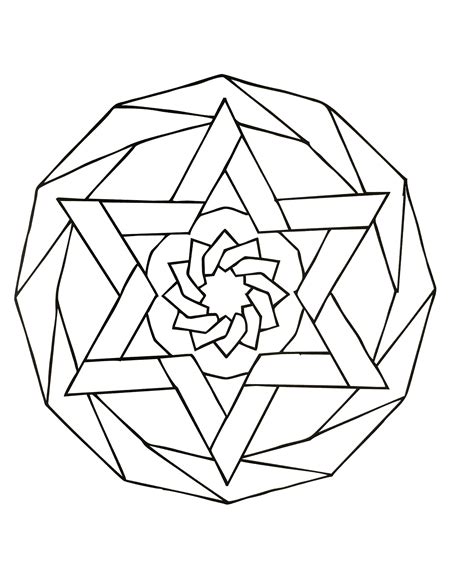 unique hypnotic mandala mandalas  geometric patterns page