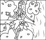 Coloring Nymph Princesses Forest Pages Color Number 65kb 226px Kids Related sketch template